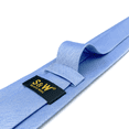 thumbnail image 4 of Tie Sets for Men Dress Neckties Light Blue Solid Skinny Size 2.36" with Pocket Square, 4 of 8