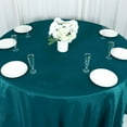thumbnail image 2 of Efavormart 132" Peacock Teal Accordion Crinkle Taffeta Seamless Round Tablecloth, 2 of 11