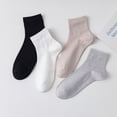 thumbnail image 4 of LBJR Womens Bamboo Crew Socks Breathable Thin Ankle Socks for Women 4 Pairs,Fits Shoe Size 5-10, 4 of 6