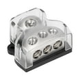 thumbnail image 1 of Bloque de distribución de energía de 3 vías Bloque de conexión del distribuidor del portafusibles de audio para automóviles Base negra Jadeshay A, 1 of 8