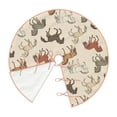 thumbnail image 3 of Halloween Christmas Tree Skirt - Hand Drawn Modern Cool Horse 36 Inches Christmas Tree Skirt for Halloween Holiday Indoor Home Christmas Tree Decorations with Three Ribbons, 3 of 7
