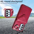 thumbnail image 2 of Allytech Galaxy A23 4G Case Wallet with Cards Holder & Detachable Shoulder Strap, Ring Holder Kickstand Vintage PU Leather Shockproof Wallet Case Cover for Samsung Galaxy A23 4G - Red, 2 of 14