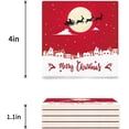 thumbnail image 3 of FMSHPON Merry Christmas Set of 8 Coaster for Drinks, Absorbent Ceramic Stone Coasters Cup Mat with Cork Base for Home Kitchen Room Coffee Table Bar Decor, 3 of 4