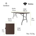 thumbnail image 2 of Mesa Portafolio GardeCor MESA-03 Estilo Ratan Mimbre 1.8M, 2 of 7
