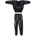 thumbnail image 3 of fastboy Combinaison de Sauna pour Salon à Domicile Spa Course Exercice Mise en Forme Veste de Survêtement Réutilisable Lavable Combinaisons de Sport en PVC Noir TTG, 3 of 6