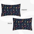 thumbnail image 2 of Gukieu Space Dinosaur Print Plush Pillow Cover, Hidden Zipper Pillow Protector without Pillow Core, Suitable for Bedroom, Office, Car Decoration-14"x20", 2 of 6