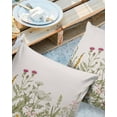 thumbnail image 2 of Pack of 2 Outdoor Pillow Covers, Retro Garden Plants Herbs Flower Waterproof Square Throw Pillowcase Cushion Decorative Pillow Covers for Couch Patio Tent, 20x20 in, 2 of 6