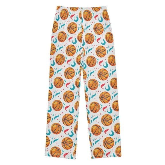 joogoo Basketballs with Swirls Pajama Pants Pj Bottoms Sleepwear Lounge L