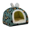 thumbnail image 4 of Cat Bed Self Warming Kennel Cozy Indoor with Removable Cushioned Pillow Semi Enclosed Pet Cat Nest for Puppy Dog , L Blue, 4 of 8