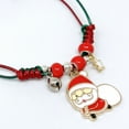 thumbnail image 2 of Wrapables Friendship Beaded Enamel Charm Bracelet, Santa, 2 of 7
