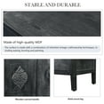thumbnail image 4 of Noble House Carved Flower Door Handle, Antique Four Door Cabinet for Living Room Kitchen Hallway, Antique Black, 4 of 8
