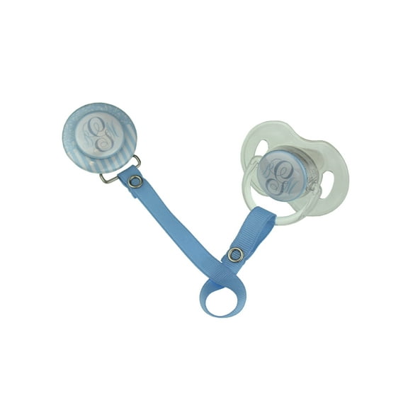 Personalized Monogram Damask & Stripes 3D Pacifier Clip