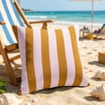 thumbnail image 2 of Outdoor Waterproof Pillow Covers,Easy to Clean Stripes Decoratives for Patio Couch Sofa Garden Sofa Bedroom 17.72x17.72 Inch, 2 of 6
