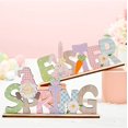 thumbnail image 2 of BOLLSLEY Easter Tabletop Decoration Signs, Easter Table Centerpieces Wooden Bunny Gnomes Decorations Family Signs for Spring Holiday Easter (2PCS), 2 of 8