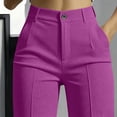thumbnail image 6 of Guluxicc Dressy Pants for Women Button Front Straight Leg Business Casual Trousers for Golf Everyday Fall Winter, 6 of 6