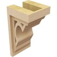 thumbnail image 5 of 5"W x 5"D x 10"H Wide Sheridan Rough Cedar Woodgrain TimberThane Corbel, Primed Tan, 5 of 6