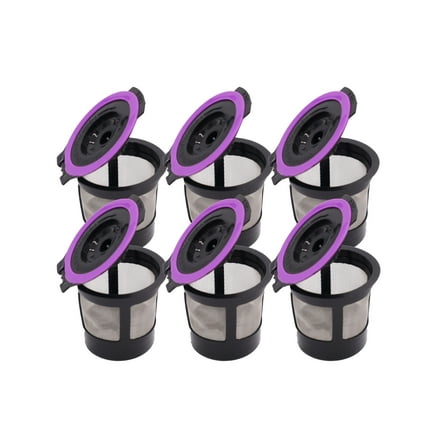 Blendin 6 x Single Reusable Refillable Coffee Pod Filters, Compatible with Keurig 1.0 K Cup Coffee Makers