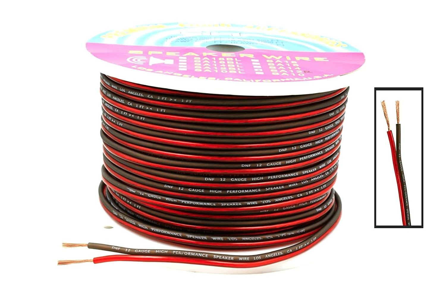 DNF 12 Gauge 250 FT Speaker Wire For Home/ Car Audio