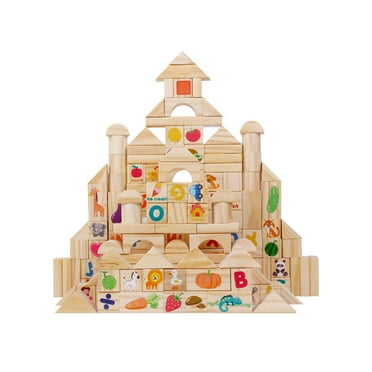 Hape Maple Wood Kids Building & Stacking Blocks, 50 Pieces - Walmart.com