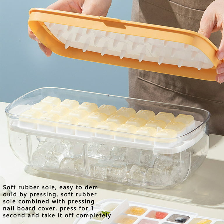1set Ice Cube Tray Mold With Ice Shovel, 48 Grids Double Layer