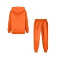 thumbnail image 5 of Kids Sweatsuit 2 Piece Tracksuit Hooded Sweatshirt and Jogger Sweatpants Set Unisex Sports Outfits for Boys Girls,Saffron 8-9 Years, 5 of 7