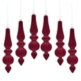 thumbnail image 1 of ¡Oferta de liquidación de Tainini! 6 bolas navideñas colgantes de terciopelo, adornos navideños flocados para árbol, decoraciones navideñas colgantes decorativas., 1 of 4