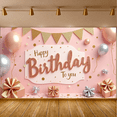 thumbnail image 6 of Yatrandify Decorative Design Happy Birthday to You Glitter Banner Balloon Decoration Party Backdrop for Birthday Party Indoor Decoration Photo Shoot, 6 of 7