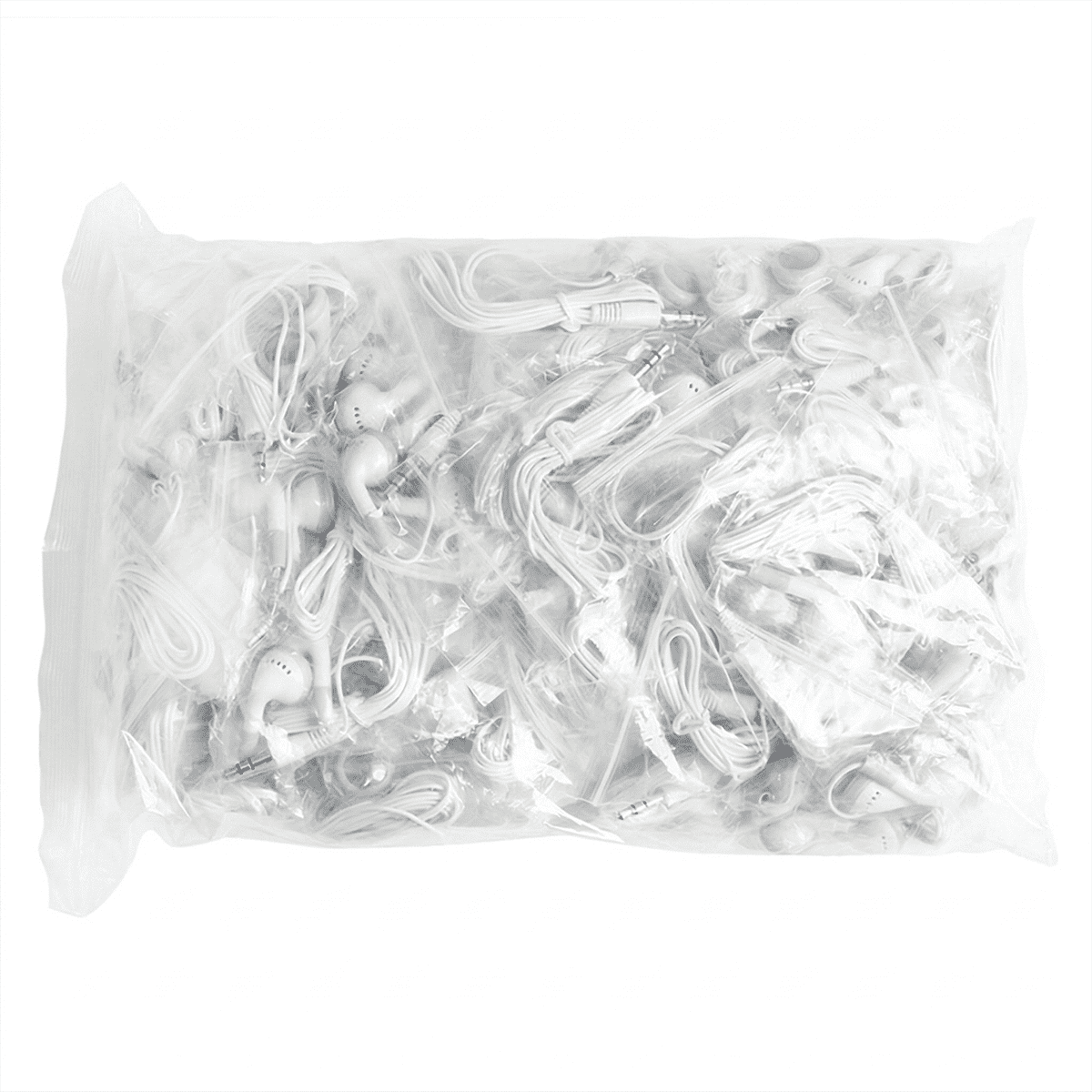 Wired earbuds for school, 100 Pack bulk disposable headphones for classroom (white)