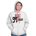 thumbnail image 5 of Be Mine Cute Valentines Day Love Zip Hoodie Sweatshirt Women Brisco Brands S, 5 of 6