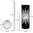 thumbnail image 2 of Horoscope Moon and Sun Tumbler, Gothic Coffee Travel Mug, Moon Coffee Mug, Witchy Gifts for Women, Gothic Gifts, Witch Stuff, Halloween Decor, Goth Decor, 20oz Stainless Steel Skinny Tumbler, 2 of 6