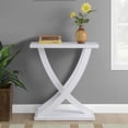 thumbnail image 4 of Convenience Concepts Newport Criss-Cross Console Table in White Wood Finish, 4 of 6