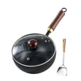 thumbnail image 2 of Iron Wok Frying Wok Pan sin recubrimiento Onicionamiento de inducción Hiradora olla de cocina china para el restaurante de cocina para acampar en casa Estilo B, 2 of 8