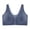 Blue, variant on Plus Size Front Clasp Push-Up Bra, Smooth Seamless Cup for Cleavage & Comfort, Under T-Shirts & Special Occasions Black 44