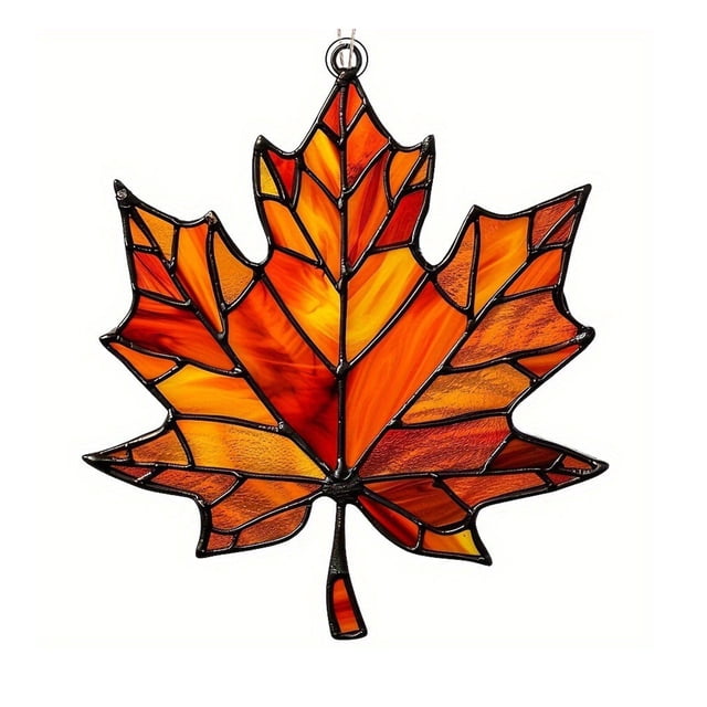 Decoraciones de otoño Billuyoard al aire libre colgar adornos de hoja de arce Accesorios decorativos para el hogar amarillo