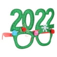 thumbnail image 4 of Gafas de fiesta navideñas, montura de gafas navideñas, gafas de disfraz navideñas brillantes, montura de gafas navideñas, mejora tu experiencia, 4 of 14