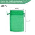 thumbnail image 3 of Bolsas de Protección de Frutas Uxcell 200 Pack - Bolsas de Malla para Frutas de 4x6 Pulgadas con Cierre de Cordón Aplicables a Plantas (Verde Pasto), 3 of 7