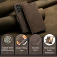 thumbnail image 2 of Galaxy S23 Ultra 5G Wallet Case, TECH CIRCLE PU Leather Flip Folio Case with Card Holders RFID Blocking Kickstand Shockproof TPU Inner Shell Phone Cover for Samsung Galaxy S23 Ultra 6.8" 2023,Coffee, 2 of 11