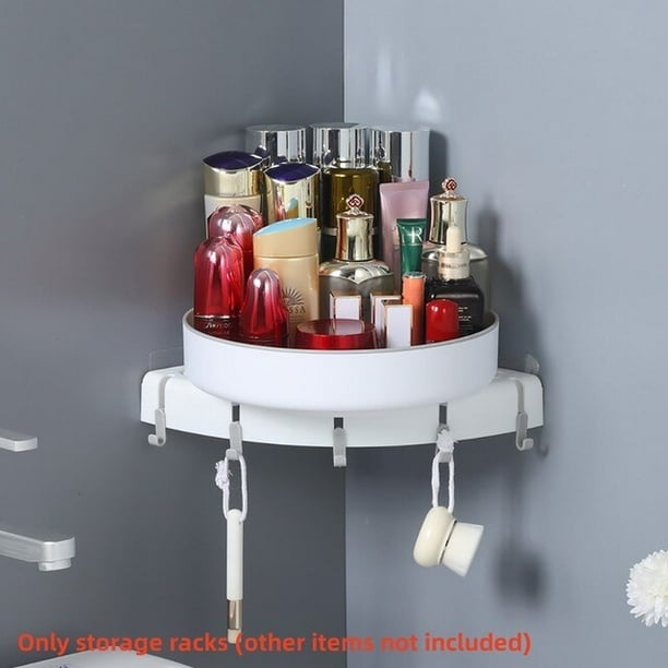 Bathroom Storage Rack Rotating Shower Caddy Corner Shelf No punching Kitchen Bathroom Organizer