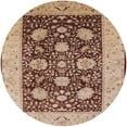 thumbnail image 1 of Ahgly Company Machine Washable Indoor Round Industrial Modern Dark Sienna Brown Area Rugs, 8' Round, 1 of 7