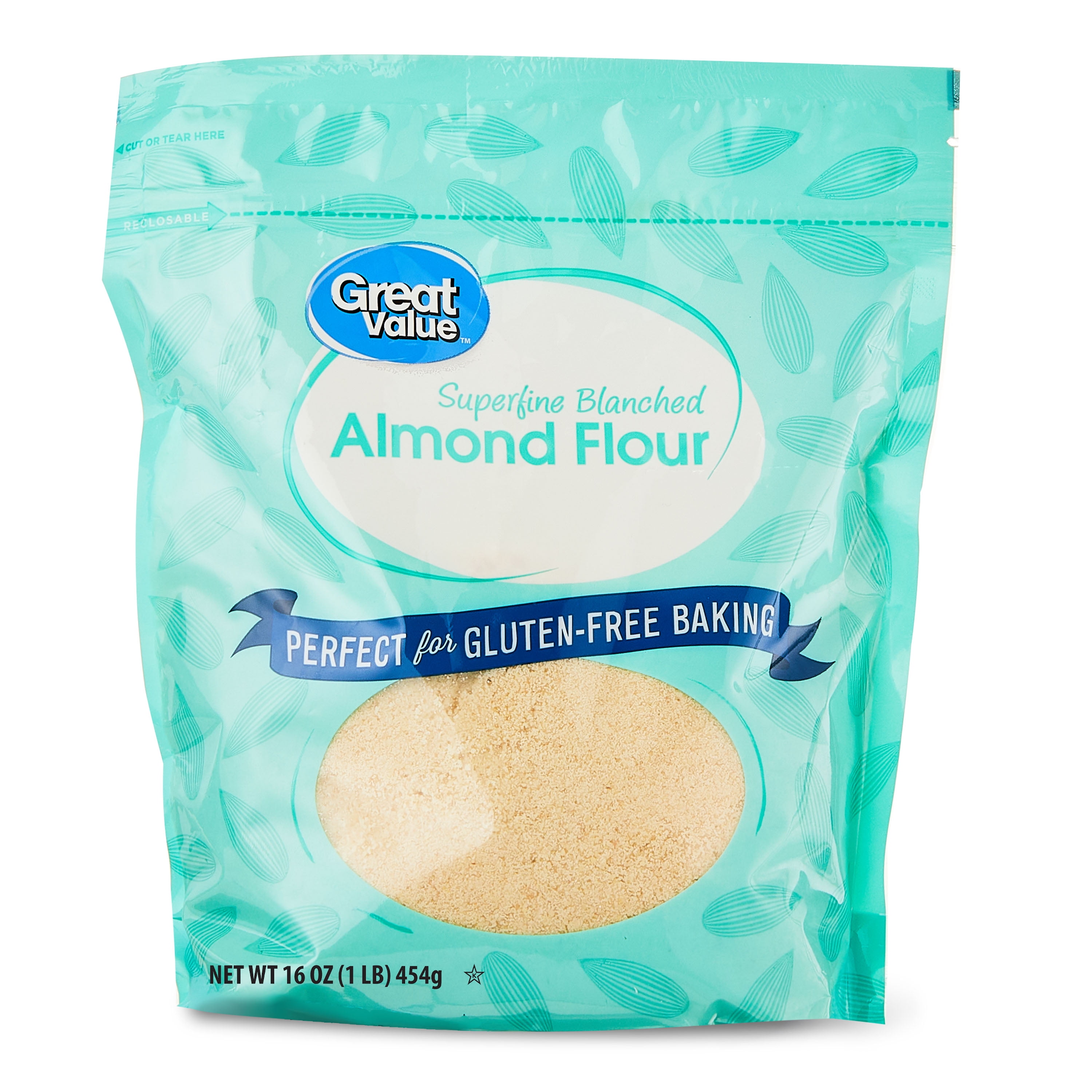 (2 pack) Great Value Superfine Blanched Almond Flour, 16 oz