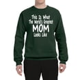 thumbnail image 2 of World's Greatest Mom Looks Like Mother's Day Unisex Crewneck Graphic Sweatshirt, Forest Green, 2XL, 2 of 3