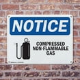 thumbnail image 4 of (2 Pack) Compressed Non-Flammable Gas OSHA Notice Sign 14 Inch X 10 Inch Indoor / Outdoor Rust-Free Aluminum Metal Signs for Workplace, Workshop, and Construction Site, Made in the USA, 4 of 8