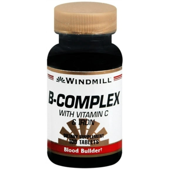 Windmill B-Complex Tablets With Vitamin C and Iron 100 Tablets