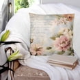 thumbnail image 4 of Farmhouse Pink Floral Throw Pillow Covers, Soft Pillowcases with Invisible Zipper, Spring Vintage Botanical Flowers Decorative Square Pillow Cushion Covers for Living Room Couch Sofa Bed 26x26 Inches, 4 of 8