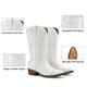 thumbnail image 5 of Botas vaqueras para mujer DREAM PAIRS con punta cuadrada y bordado, tacón de 4 cm, 5 of 7