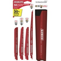 Diablo Assorted in. Bi-Metal Reciprocating Saw Blade Set Multi TPI 14 pc.