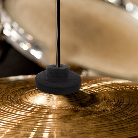 RENACLIPY Small Cymbal Pad Set with Black Felt Sleeves for Drum Set Accessories, Instrument Gadgets