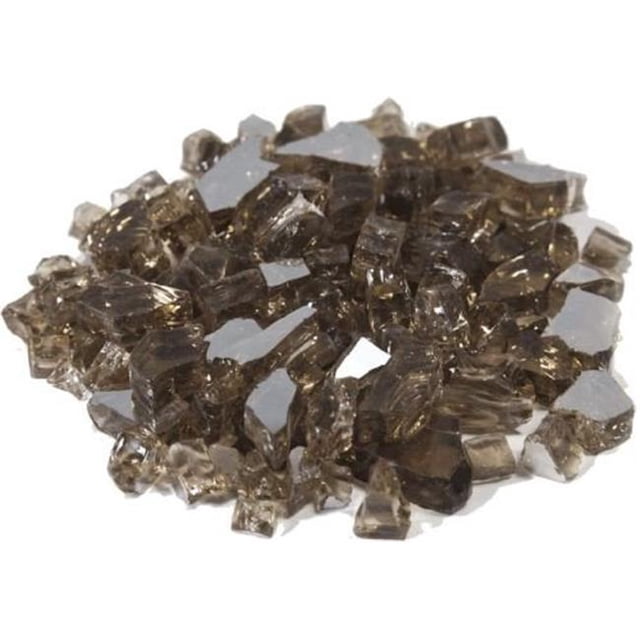 0.25 in. Reflective Fire Glass, Bronze