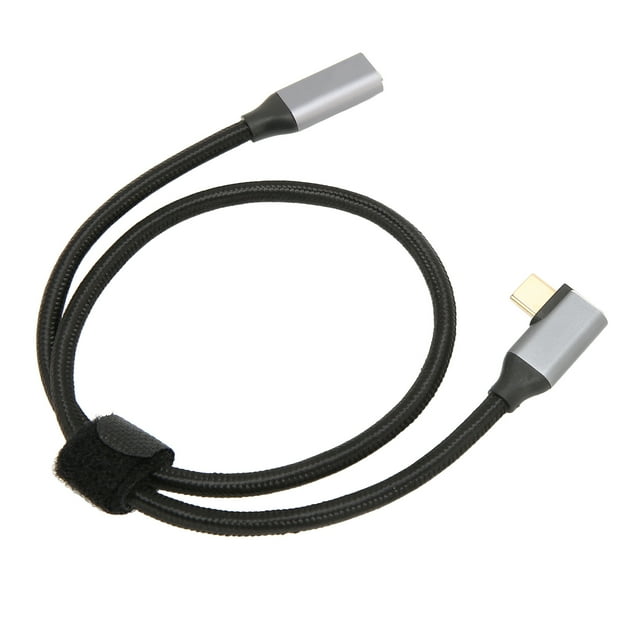 Cable Usb USB C A USB C 3,1 Gen 2 ángulo Recto 90 Grados Macho A Hembra 100W 20V 5A Carga 4K 60Hz Cable De Alta Velocidad 10Gbps