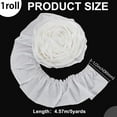 thumbnail image 2 of 5 Yards White Cotton Pleated Ribbon 3-1/2 inch Wide Ruffled Wave Edge Ribbon Pleated Lace Trimming Ruffled Lace Ribbon, 2 of 9